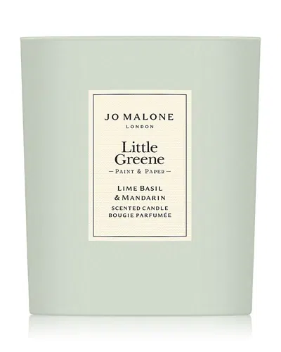 Jo Malone London Little Greene Lime Basil & Mandarin Scented Candle 7 Oz. In Green