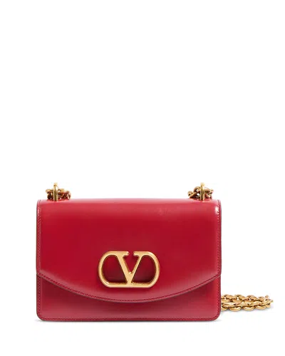 Valentino Garavani Garavani Vain Small Shoulder Bag In Shiny Calfskin Woman Rosso Valentino Uni