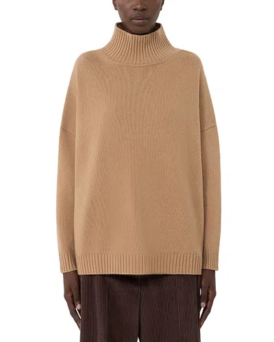 Weekend Max Mara Borgia Camel Wool Sweater In Green