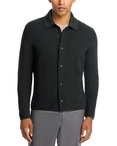 Maurizio Baldassari Brenta Textured Wool Cardigan In Black