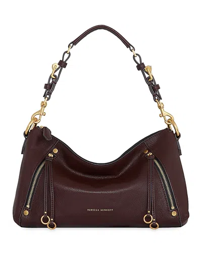 Rebecca Minkoff Small Rivington Leather Shoulder Bag In Brown