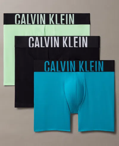 Calvin Klein Men's Intense Power Micro 3-pack Boxer Brief In Blue