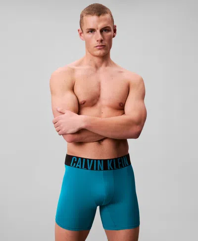 Calvin Klein Men's Intense Power Micro 3-pack Boxer Brief In Blue