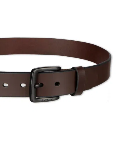 Levi's Men's Two-tone Belt And Key Fob Set In Brown