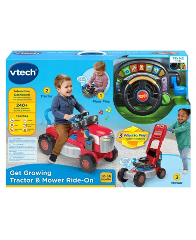 Vtech Get Growing Tractor & Mower Ride-on In Transparent