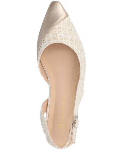 Journee Collection Daphnne Womens Pointed Closed Toe Ballet Flats In Gold