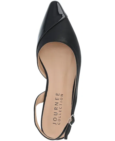 Journee Collection Daphnne Womens Pointed Closed Toe Ballet Flats In Black