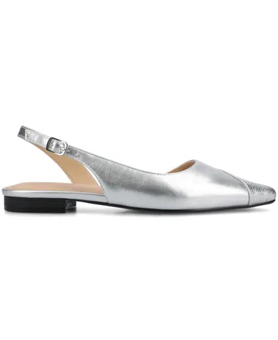 Journee Collection Journee Women's Daphnne Flats In Silver