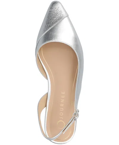 Journee Collection Journee Women's Daphnne Flats In Silver