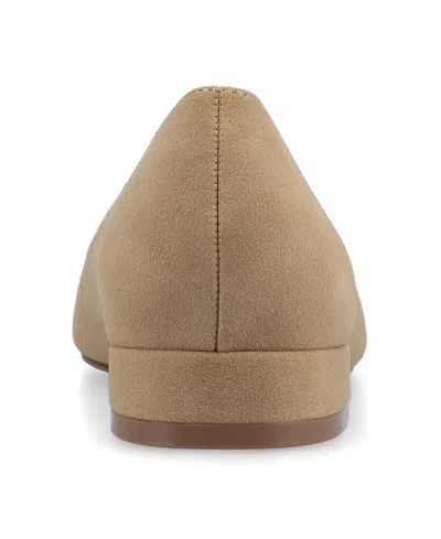 Journee Collection Journee Women's Carmin Medium And Wide Width Dress Flats In Brown