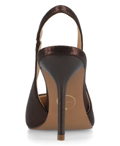 Journee Collection Women's Elenney Pointed Toe Slingback Pumps In Brown