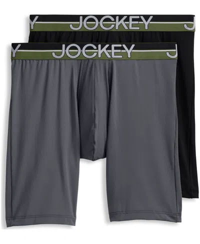 Jockey Men's 2-pack Infinite Cool Long Leg Boxer Briefs In Multi