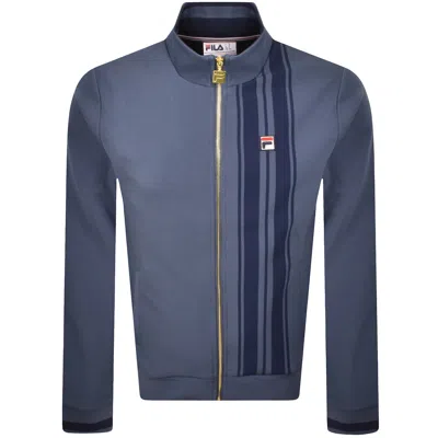 Fila Vintage Fila Dante Stripe Track Top Indigo Blue In Blue
