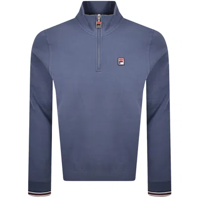 Fila Vintage Fila Quarter Zip Ramy 2 Sweatshirt Indigo Blue In Blue