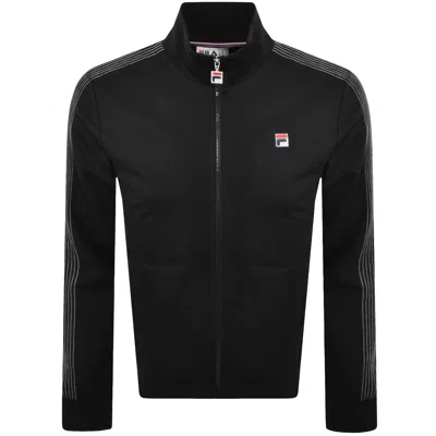 Fila Vintage Fila Keith Contrast Stitch Track Top Black In Black
