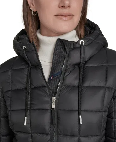 Tommy Hilfiger Women's Hooded Packable Puffer Jacket In Black