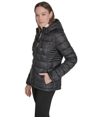 Tommy Hilfiger Women's Hooded Packable Puffer Jacket In Black