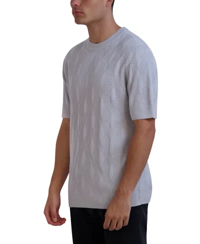 Karl Lagerfeld Men's Short Sleeves Sweater In Gray