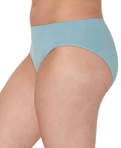 Bali One Smooth U All-over Smoothing Hi Cut Brief Underwear 2362 In Blue