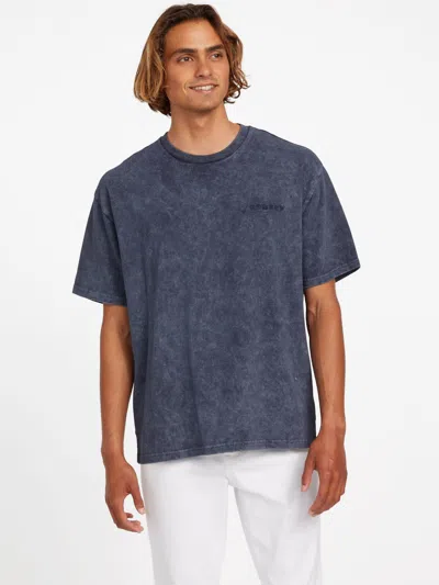 Guess Factory Yonix Logo Tee In Blue