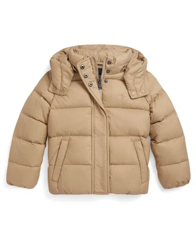 Polo Ralph Lauren Girls 2t-6x Hooded Long Sleeves Jacket In Neutral