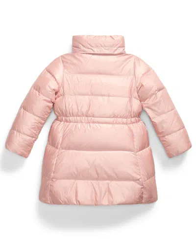 Polo Ralph Lauren Ralph Lauren Metallic Down Hooded Long Jacket In Neutral