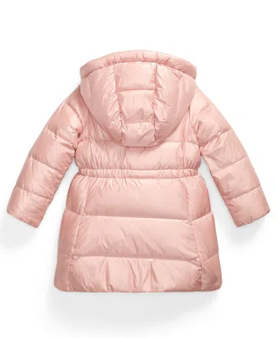 Polo Ralph Lauren Ralph Lauren Metallic Down Hooded Long Jacket In Neutral