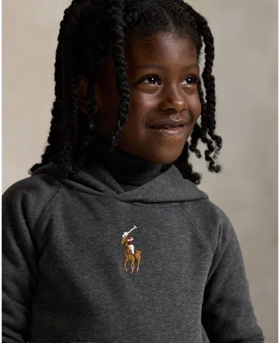 Polo Ralph Lauren Embroidered Equestrian Knight Hoodie In Gray