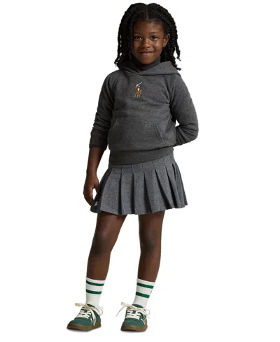 Polo Ralph Lauren Embroidered Equestrian Knight Hoodie In Gray