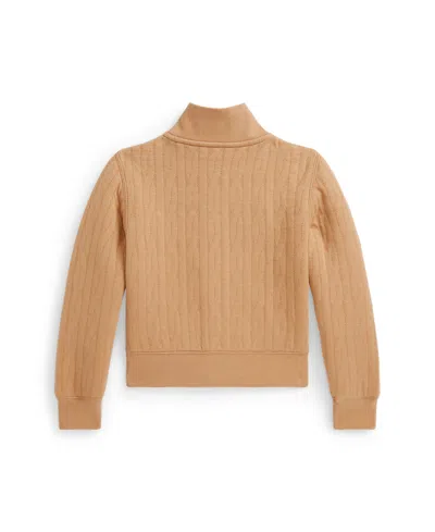 Polo Ralph Lauren Girls 2t-6x Collar Quilted Jacket In Brown