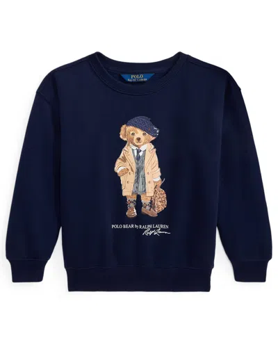 Polo Ralph Lauren Ralph Lauren Polo Bear Fleece Boxy Sweatshirt In Blue