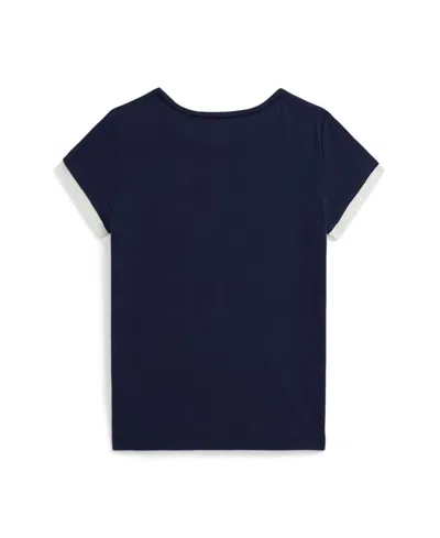 Polo Ralph Lauren Girls 2t-6x Logo Crest Short Sleeve T-shirt In Blue