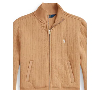 Polo Ralph Lauren Girls 2t-6x Collar Quilted Jacket In Brown
