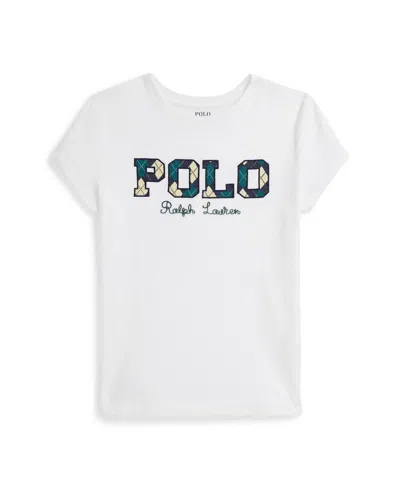 Polo Ralph Lauren Girls 7-16 Short Sleeve Logo T-shirt In White
