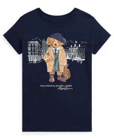 Polo Ralph Lauren Cotton T-shirt With Print In Blue