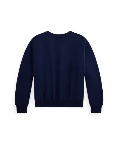 Polo Ralph Lauren Ralph Lauren Polo Bear Fleece Boxy Sweatshirt In Blue