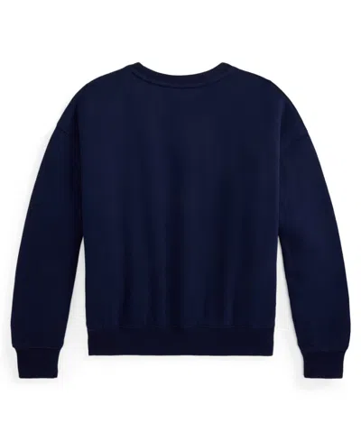 Polo Ralph Lauren Ralph Lauren Polo Bear Fleece Boxy Sweatshirt In Blue