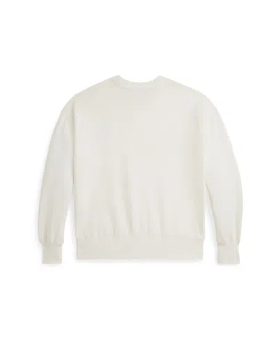Polo Ralph Lauren Girls 7-16 Logo Crest Crewneck Sweatshirt In White