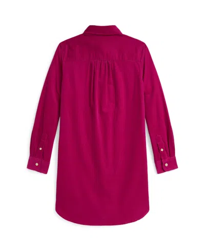 Polo Ralph Lauren Ralph Lauren Pintucked Cotton Corduroy Dress In Red