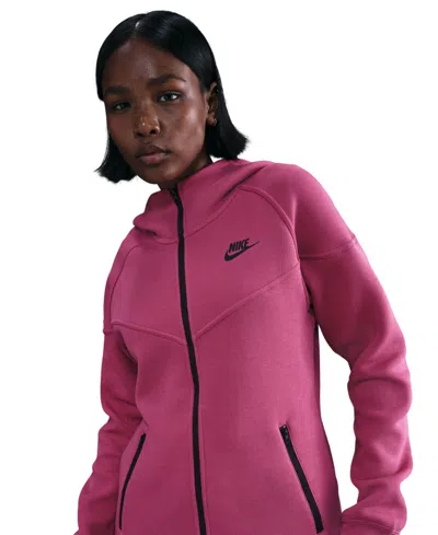 Nike Women's Sportswear Tech Fleece Windrunner Full-zip Hoodie In Pink