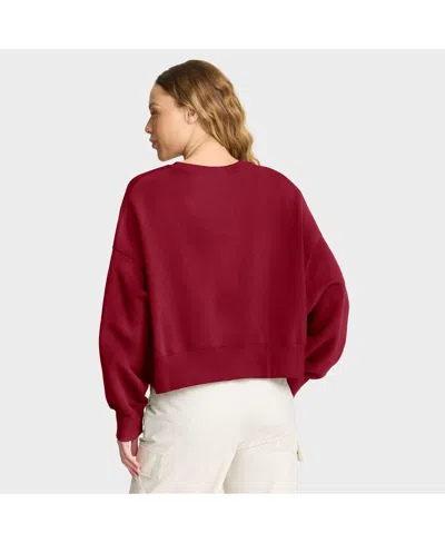 Nike Crimson Oklahoma Sooners Oversized Phoenix Arch Pullover Sweatshirt In Red