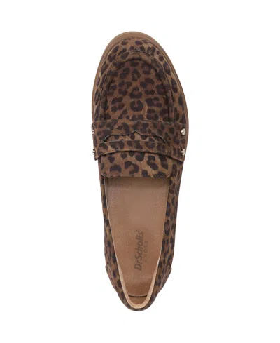 Dr. Scholl's Women's Hello Slip On Penny Loafers In Animal Print