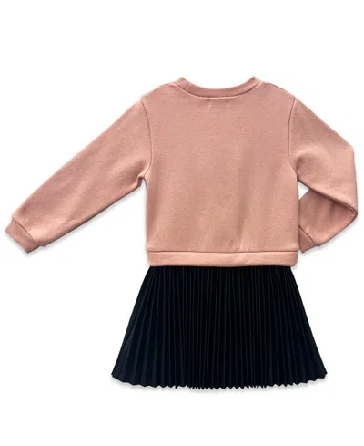 Blueberi Boulevard Girls 2t-6x Pleated Dress In Pink