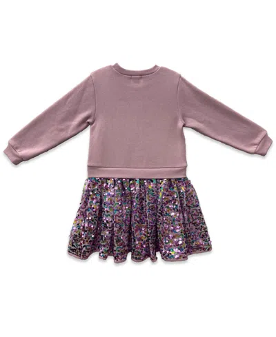 Blueberi Boulevard Girls 2t-6x Sequin Detail Dress In Purple