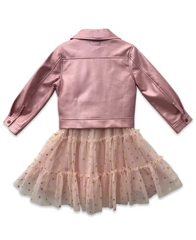 Blueberi Boulevard Girls 2t-6x Sleeveless Jacket Dress In Pink