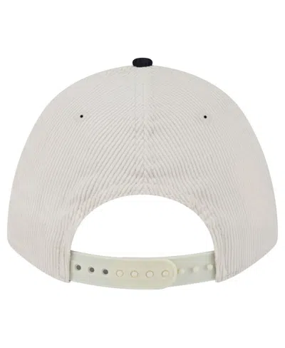 New Era Men's Cream/navy Houston Texans Two-tone Sided Corduroy 9forty A-frame Adjustable Hat In Multi