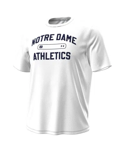 Under Armour Men's White Notre Dame Fighting Irish Sideline Knockout T-shirt In White