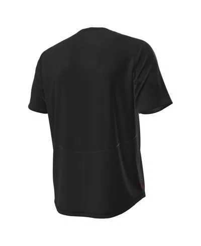 Under Armour Men's Black Wisconsin Badgers Sideline Knockout T-shirt In Black