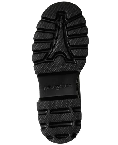 Karl Lagerfeld Women's Laelith 50mm Chain Lug Chelsea Boots In Black