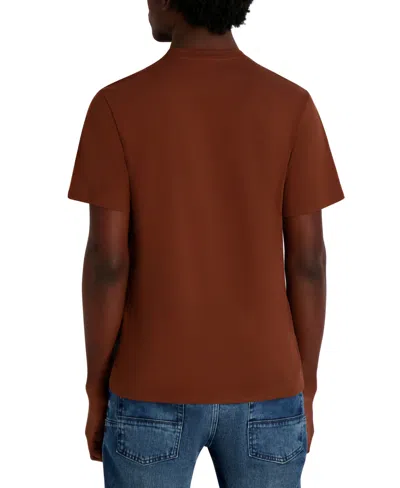 Karl Lagerfeld Men's Core Short Sleeve Crewneck Logo T-shirt In Brown